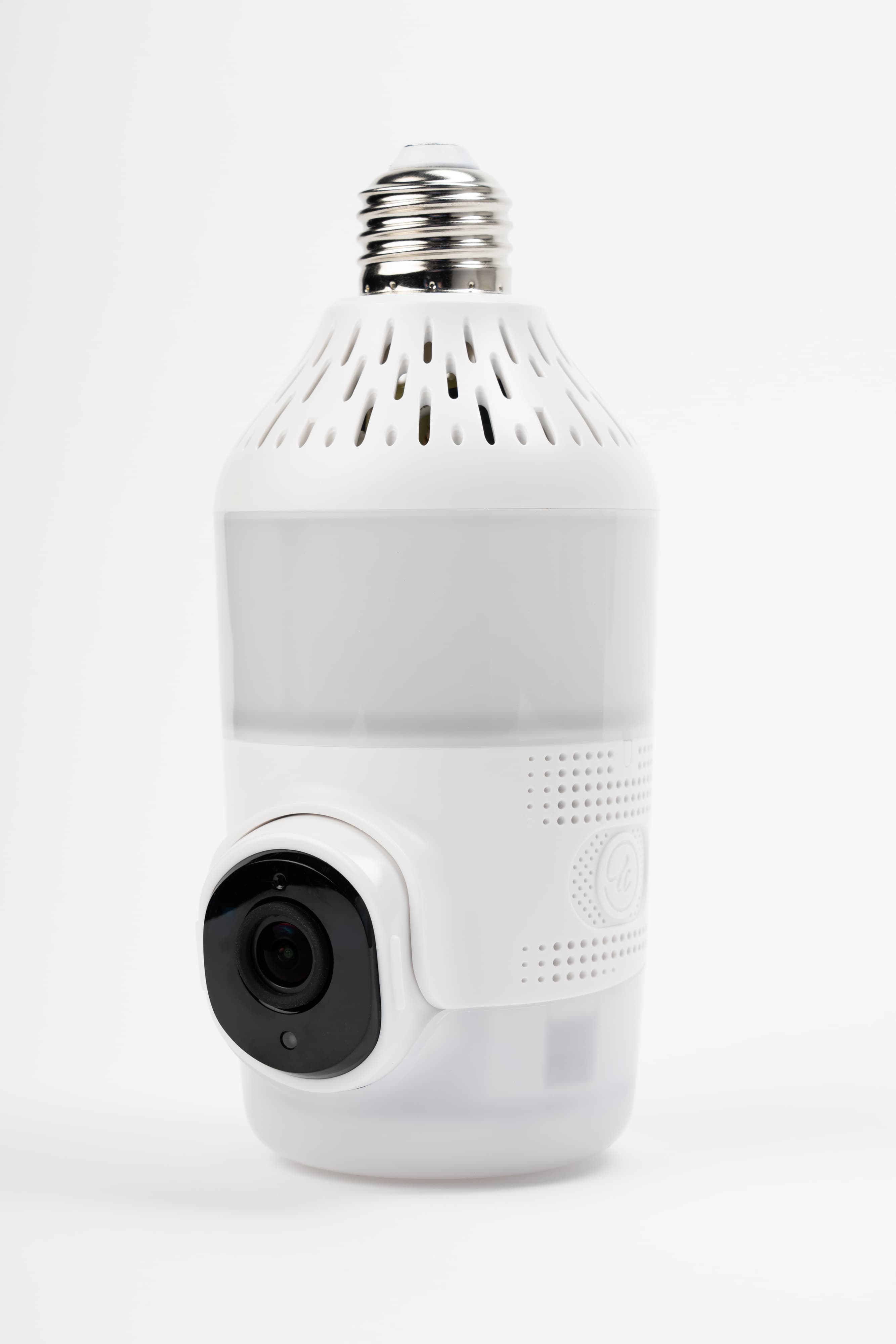 LightCam lightbulb security camera, left angle
